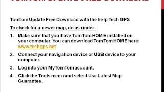 Get Free Tomtom Map Update Services with Tech GPS [upl. by Tollmann]