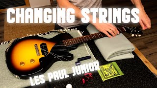 How To Change Guitar Strings  NO TALKING  Les Paul Junior 57 VOS [upl. by Jordon222]