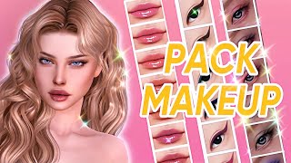 PACK DE MAQUIAGENS 80 CC  Sims COMPLETA The Sims 4 [upl. by Jammin]