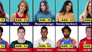 Famous Cricketers And Their WivesGirlfriends 2024 AGE Comparison  WCT20  Rohit Sharma  Kohli [upl. by Placeeda978]