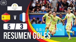 España vs Francia  53  Resumen y Goles  París 2024 Fútbol masculino  españa francia [upl. by Lucy]