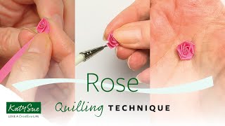 Rose Quilling Technique  Paper Quilling How To for Beginners [upl. by Ahtabat]