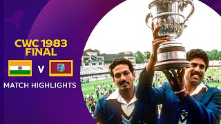 Cricket World Cup 1983 Final India v West Indies  Match Highlights [upl. by Harper321]