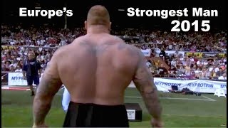 Europes Strongest Man 2015 Hafthor Julius Bjornsson v Eddie Hall STRONGMAN [upl. by Teloiv]