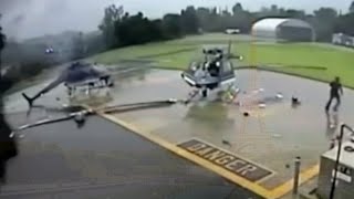 Two helicopters crash disaster in landing pad [upl. by Lahey957]