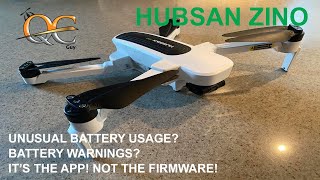 HUBSAN ZINO  UNUSUAL BATTERY USAGE amp WARNINGS [upl. by Yehus]