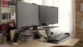 Ergotron WorkFitA Dual Monitor SitStand Workstation [upl. by Kcirdneh]