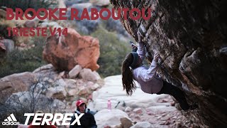 Adidas Terrex Brooke Raboutou climbs quotTriestequot V14 [upl. by Cowden]