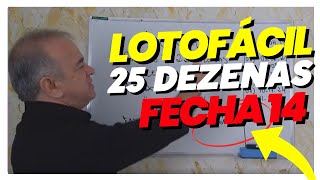 Lotofácil 25 DEZENAS Fecha 14 PONTOS NA LOTOFÁCIL [upl. by Venetia]