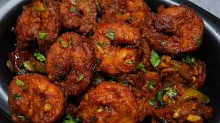 Kerala Inspired IndoChinese Prawns StirFry Recipe  Spicy amp Flavorful Fusion Dish [upl. by Ladiv]