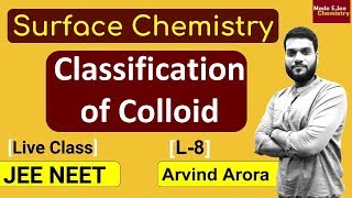 L8 Classification amp Preparation Methods of Colloids  Surface Chemistry  JEE NEET  AARORA [upl. by Gadmann438]