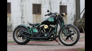 HarleyDavidson Cross Bones FLSTSB Jever Custombike by Thunderbike [upl. by Aidul463]