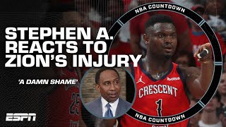 Stephen A on Zion Williamsons injury Thats a damn shame  NBA Countdown [upl. by Clover]