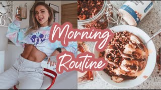 MY MORNING ROUTINE amp ab workout   Naturally Stefanie [upl. by Ybroc]