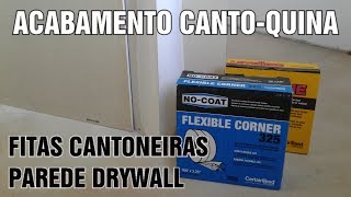 Como Instalar Fita Cantoneira Parede Drywall NoCoat Levelline [upl. by Jdavie]