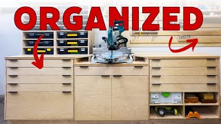 Get Your Workshop ORGANIZED With A Miter Saw Station French Cleat Tool Wall And More [upl. by Corydon923]