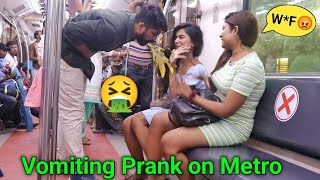 Vomiting Prank on Metro 🤮😳 PrankBuzz [upl. by Sams]