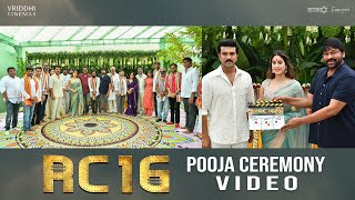 RC16 Pooja Ceremony  Ram Charan  Janhvi Kapoor  Buchi Babu Sana  AR Rahman Mythri Movie Makers [upl. by Annabella]