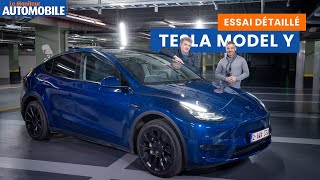 Essai Détaillé Tesla Model Y  Le Moniteur Automobile [upl. by Mallin]