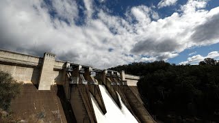 Sydney rain causes Warragamba Dam to spill [upl. by Ynnij]