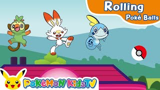 Rolling Poké Balls 3  Pokémon Fun Video  Pokémon Kids TV [upl. by Oloap]