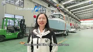 75m Profisher Boat Delivered with Assembled Trailer boat boatforsale fishingboat seaboat [upl. by Aerdnahs]