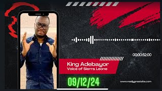 ADEBAYOR AUDIO 09122024 VOICE OF CEO OF LOVE ❤️ SALONE amp LEF BAD HEART [upl. by Eirtemed]