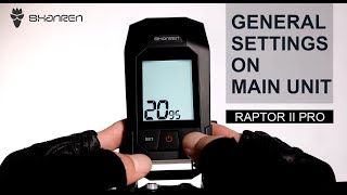 General Settings on Shanren Raptor II Pro Bicycle Computer [upl. by Avlasor]