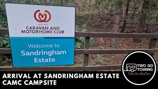 Arriving at Sandringham Estate Caravan and Motorhome Club Campsite [upl. by Jacobson581]