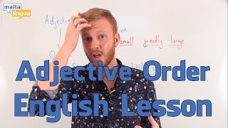 Adjective Order  English Grammar Lesson Upper Intermediate [upl. by Enaitsirk]