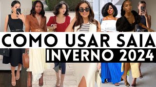 🔴COMO USAR SAIA LONGA MAXI SAIA E MIDI NO INVERNO 2024 [upl. by Anelle708]