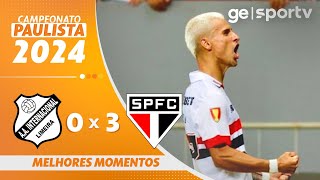 INTER DE LIMEIRA 0 X 3 SÃO PAULO  MELHORES MOMENTOS  CAMPEONATO PAULISTA 2024  geglobo [upl. by Lilac]