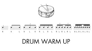 Drum Warm Up  Singles Doubles amp Paradiddles 🥁🎵 [upl. by Anglim]