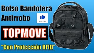 Bolso Bandolera Antirrobo TOPMOVE con Protección RFID [upl. by Rakia]