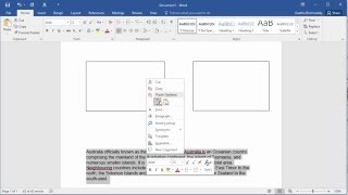 How to Link Text Boxes in a document in Word 2016 [upl. by Gniw657]