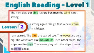 Improve English with Reading  Beginner Grade 1 Lesson [upl. by Hastings]