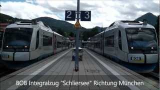 Bahnhof Schliersee  BOB Integralzüge [upl. by Raddatz]