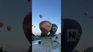 Hot air balloons Pamukkale Denizli Turkey with Thermal pools 🇹🇷 [upl. by Lek585]