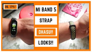 Mi Band 5 Strap Review  Just Rs 179  Best for Daily use [upl. by Baiss]