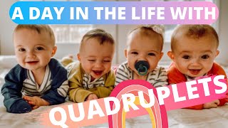 A day in the life with quadruplets [upl. by Nnayram]