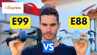 DRONE E88 Pro VS E99 AliEXpress 🚁 ¿Cuál Comprar COMPARATIVA [upl. by Gnuoy]