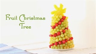 How to Make Fruit Christmas Tree  HOLIDAY FOODIE COLLAB [upl. by Germin]