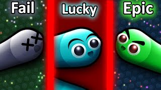 FAIL vs EPIC vs LUCKY in Slitherio [upl. by Hammock695]