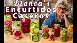 Blancas Encurtidos Caseros con Vinagre  Homemade Pickles with Vinegar  CC English amp Español [upl. by Rashidi]