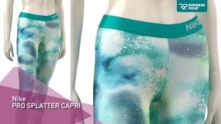 Damen Laufhose Nike Pro Splatter Capri [upl. by Alrak]