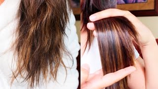 TRATAMIENTO CASERO PARA EL CABELLO SECO Y MALTRATADO CABELLO SIN FRIZZ Y SIN PUNTAS ABIERTAS [upl. by Mount99]