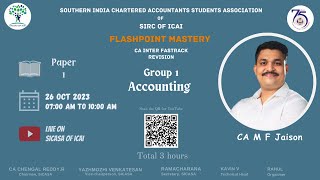 Paper 1  Accounting Fastrack revision by CA MF Jaison sir [upl. by Renrag979]