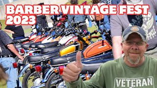 Barber Vintage Motorcycle Festival 2023 with swap meet [upl. by Limann683]