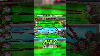 100 Cattails vs Giga Gargantuars  Plants vs Zombies pvz gameplay shorts [upl. by Nivart]