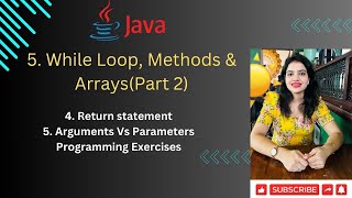 Lec 5Part 2 Return statement  Argument Vs Parameter in method  5 Programming Exercises rpsc [upl. by Idac]